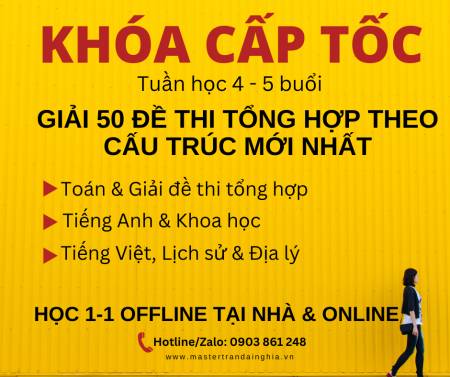 CHƯƠNG TRÌNH ÔN THI CẤP TỐC NĂM 2023