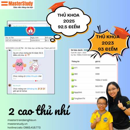 MASTER TRẦN ĐẠI NGHĨA VỚI THÀNH TÍCH 2 THỦ KHOA VÀO LỚP 6 TRẦN ĐẠI NGHĨA 2023 & 2025 VÀ TRIẾT LÝ CẢI THIỆN LIÊN TỤC MỖI NGÀY.